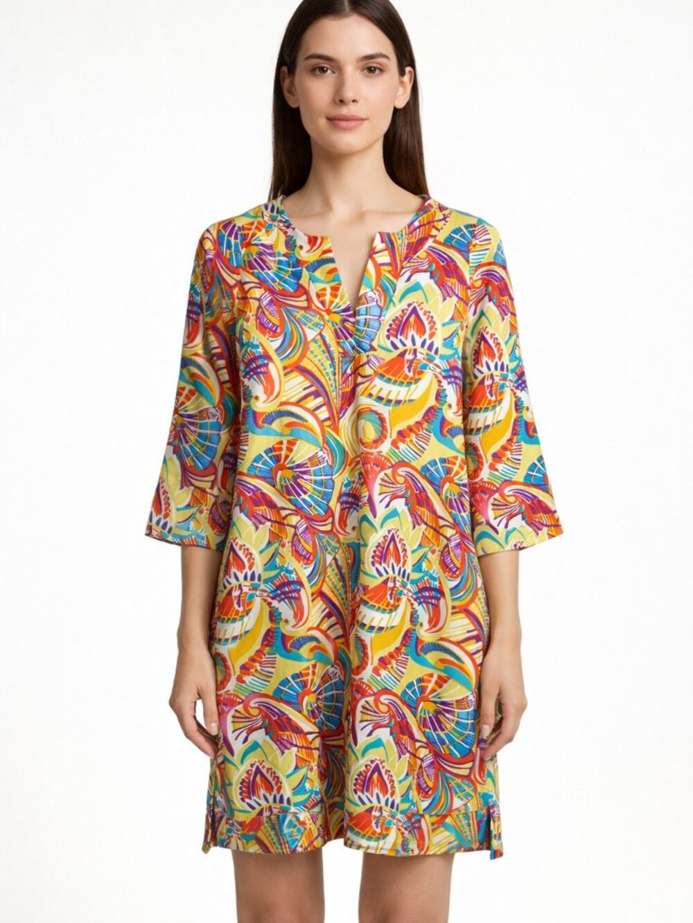 Jude Connally Megan Shift Dress XS USA Mod Paisley Dopamine Decor Maximalist